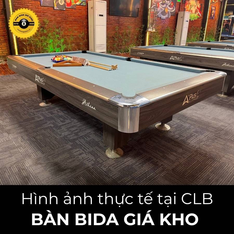 BÀN BIDA LỖ APLUS ATHENA CŨ 6 Bàn bida lỗ Aplus Athena được ưa chuộng tại các CLB
