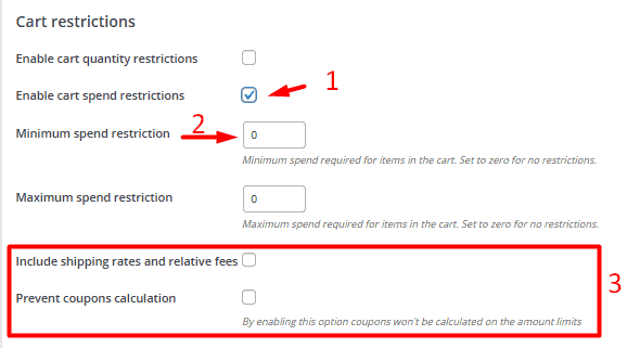 Set requierd restriction on for order amount rule