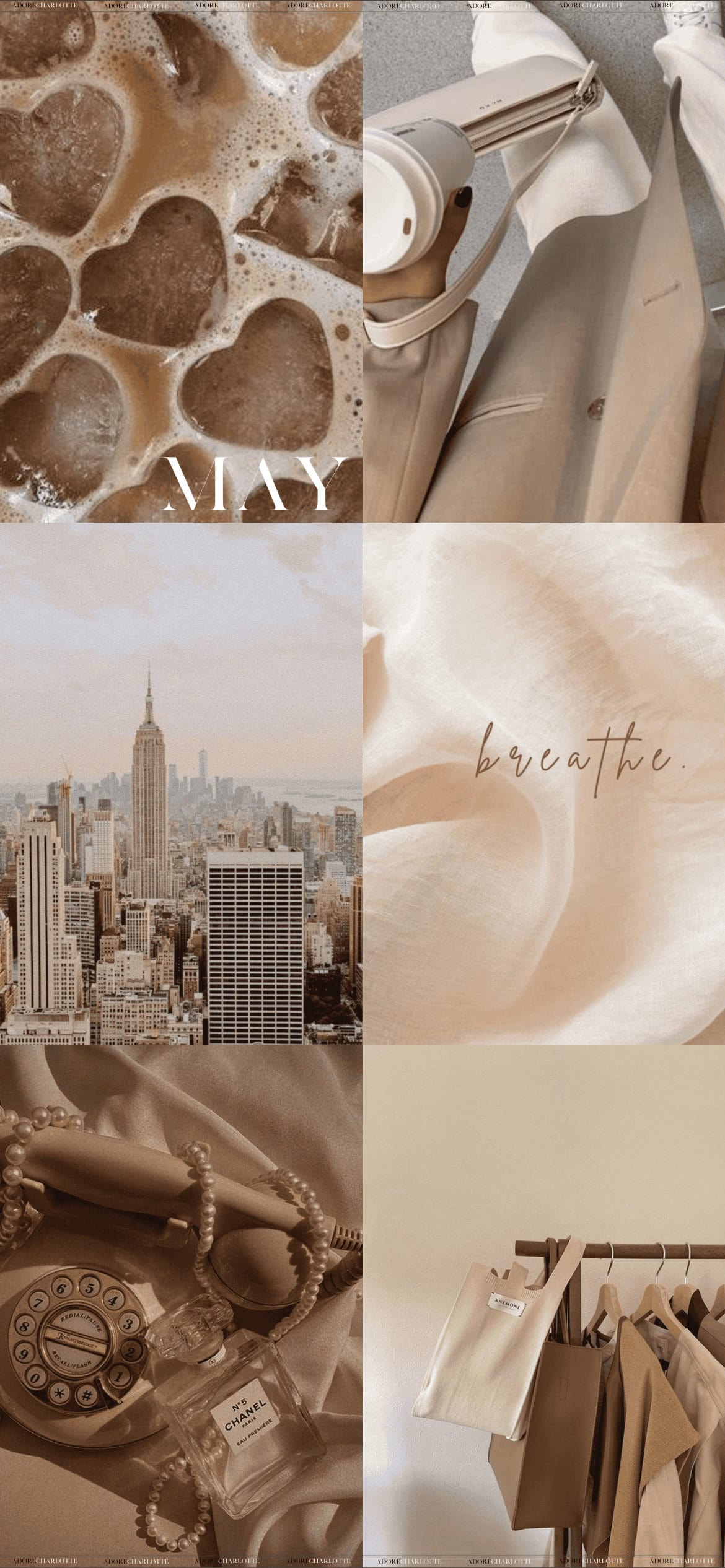 Aesthetic Beige Winter May 2024 Phone Wallpaper