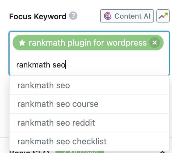 13 ways to Master SEO with the RankMath Plugin for WordPress | 2024 Guide 6 screenshot rankmath keyword