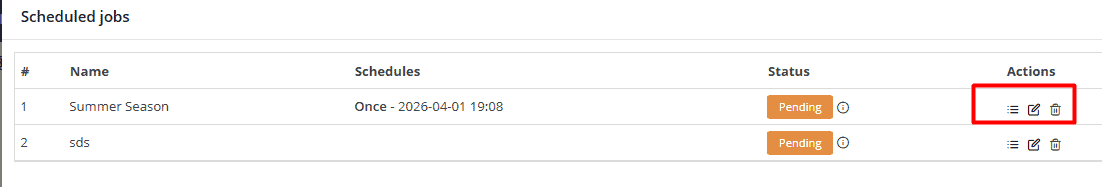 manage and edit running schedules