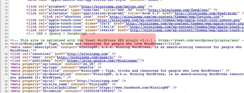HTML Comments Search Example - Screenshot