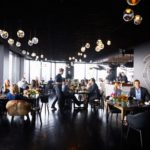 A group of people in a room