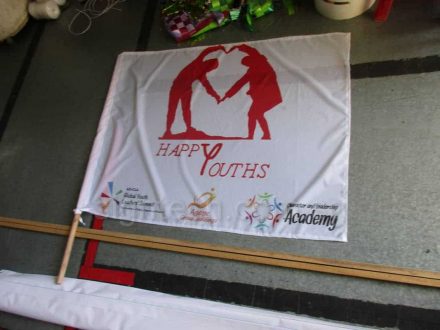 flag with 1.2 meter wooden pole