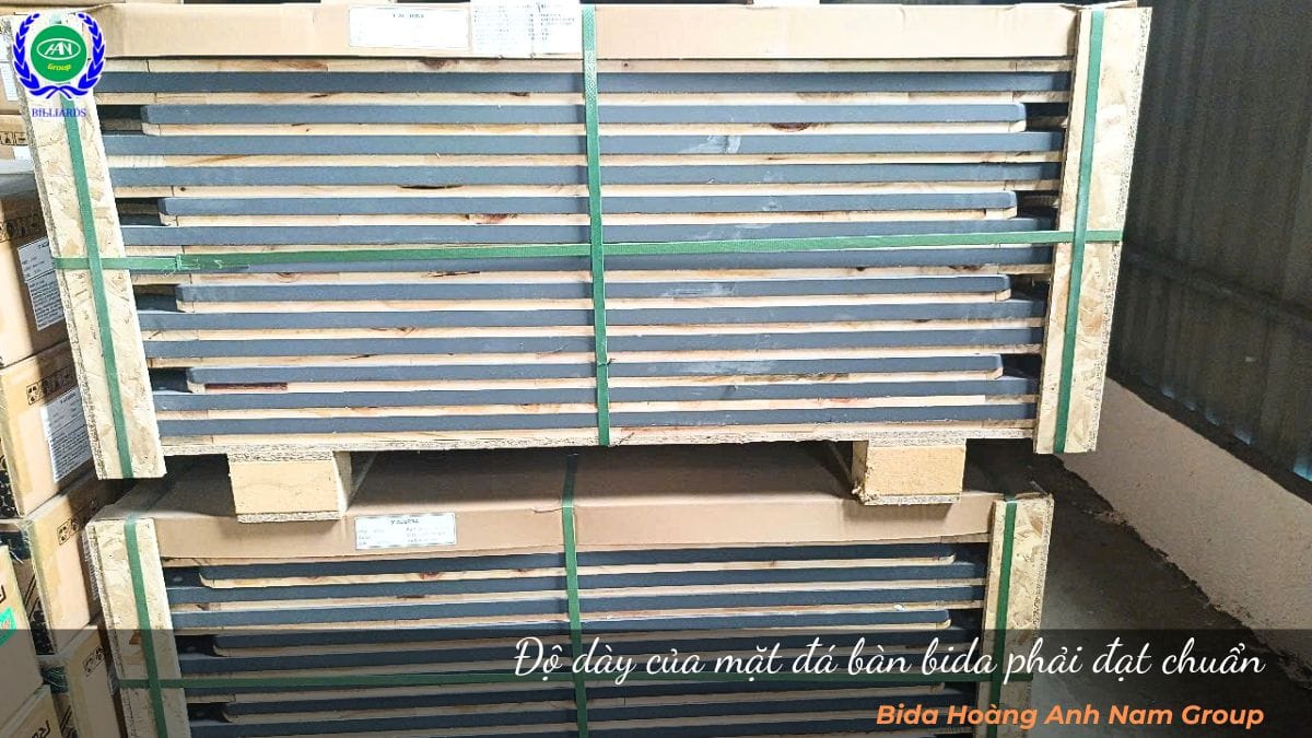 Độ dày của mặt đá bàn bida phải đạt chuẩn