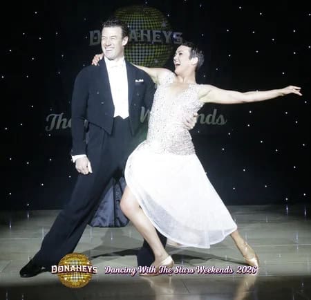 Kai Widdrington and Lauren Oakley performing show at Donaheys Dancing With The Stars Weekends