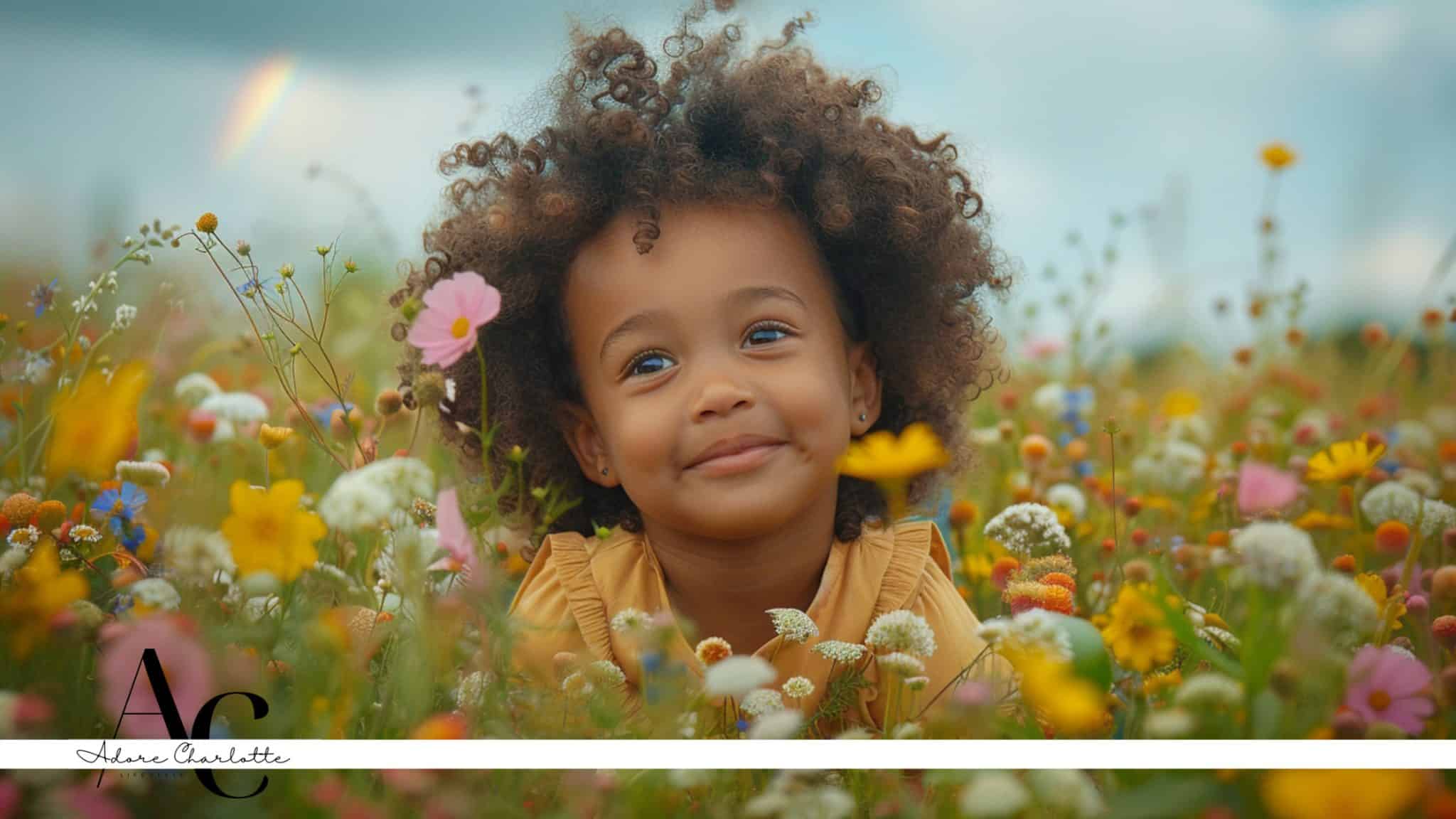 Middle Names for Hannah Main Image Beautiful girl in a flower field
