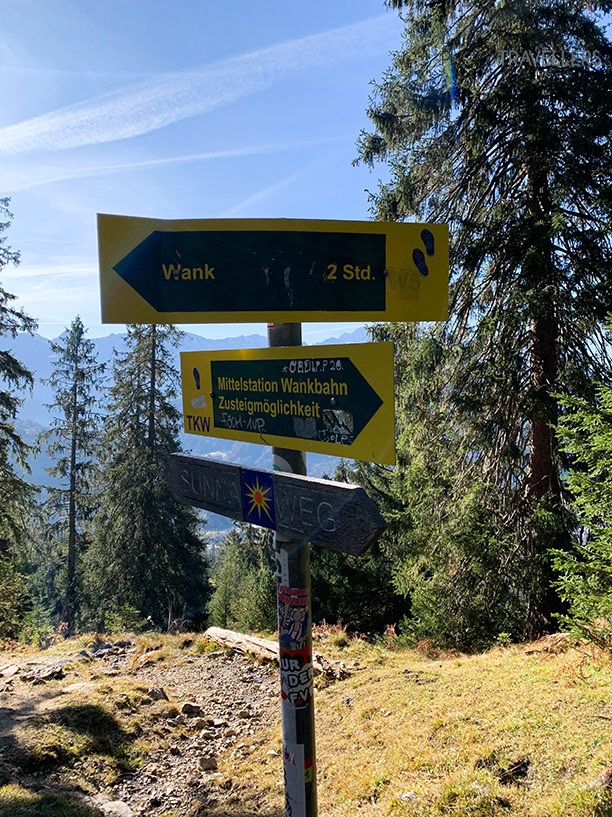 Wegweiser zum Wank