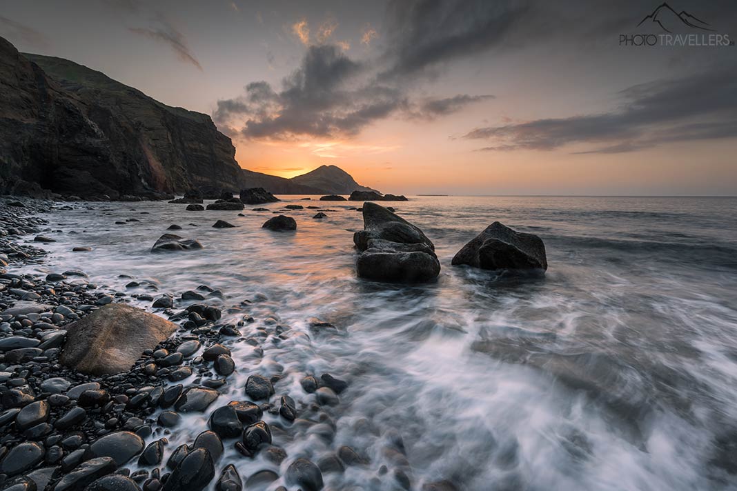 Der São Lourenço Beach auf Madeira im Morgenlicht