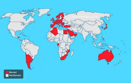 Asbestos Ban Map Asbestos Ban Map