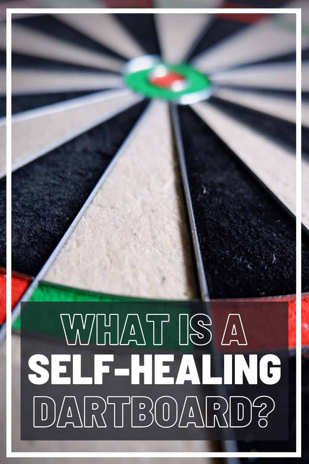 The holes close up on a self healing dartboard