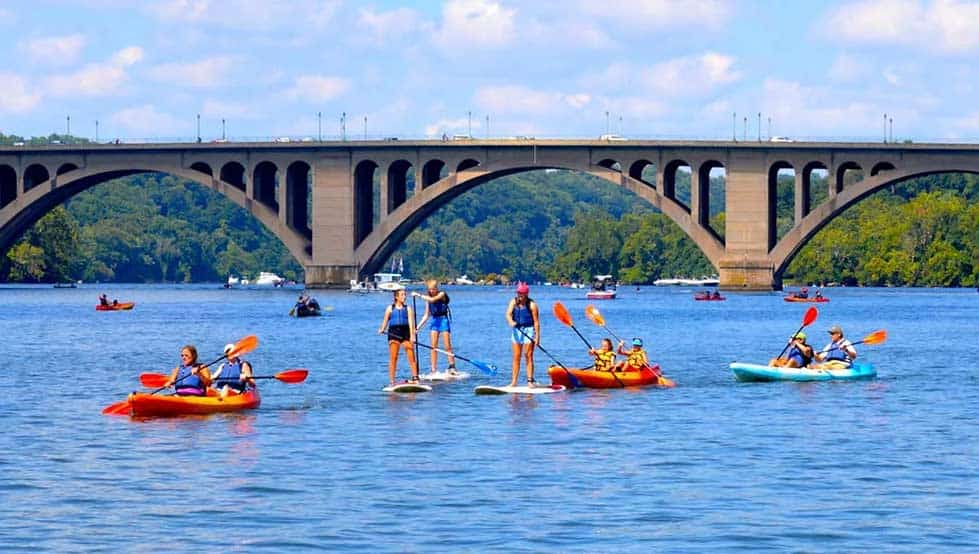 kayaking on the potomac in DC