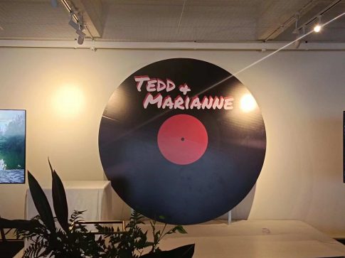 round shape Photo Booth Backdrop