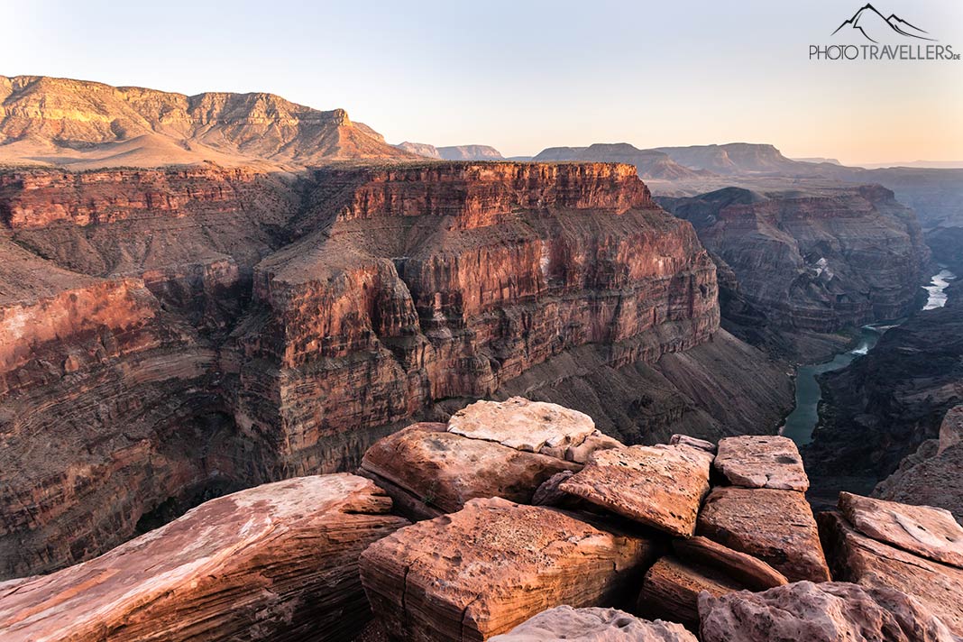 Der Blick am Abend vom Toroweap Overlook in den Grand Canyon