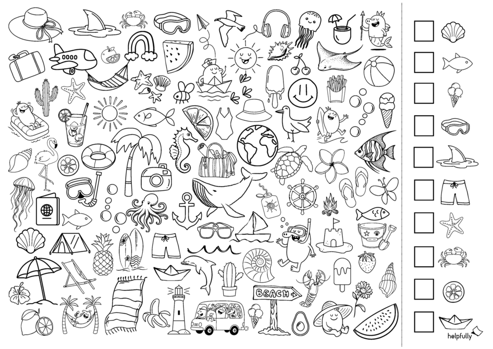 Cooles Suchbild "Sommer" als Gratis PDF ausdrucken | helpfully.de