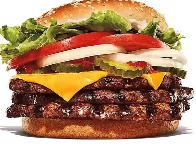 Triple whopper with cheese