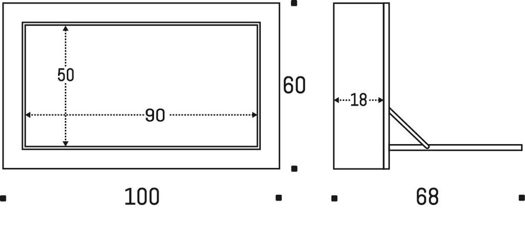 Fläpps Box Sekretär-in 100x60x20 | Großer Wandsekretär mit Stauraum