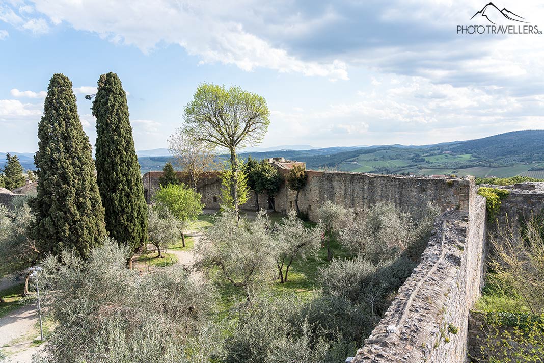 Die alte Stadtmauer in San Gimignano