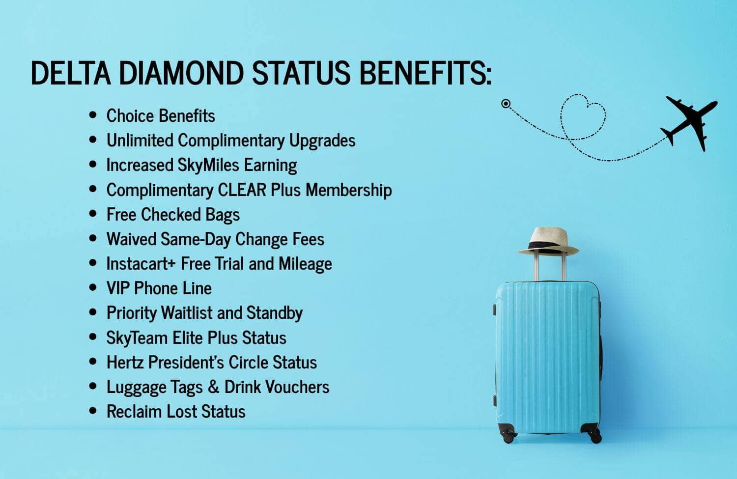 Delta Airlines Diamond Status: How To Earn It and Make the Most of the Highest Tier in the Delta SkyMiles Program 3 Delta Diamond Status Benefits List