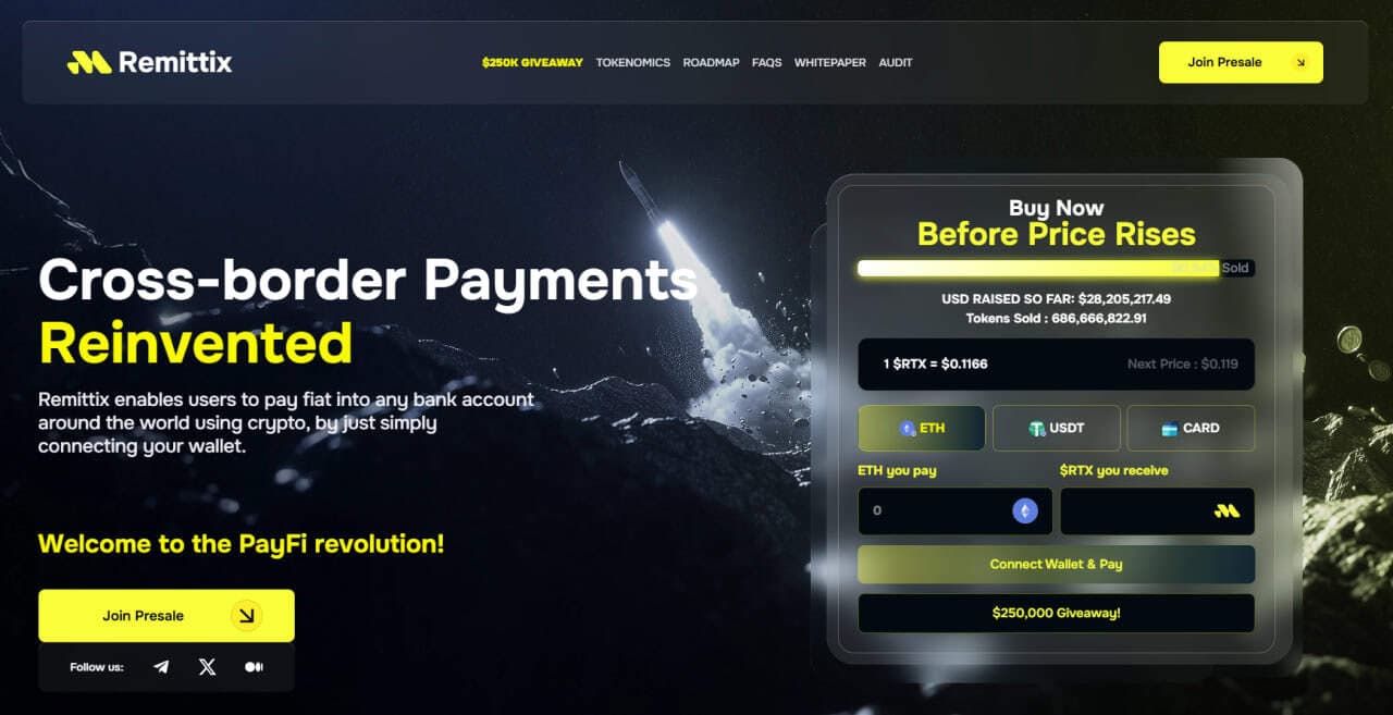 Solana Market Activity Strengthens as Remittix Expands Crypto-to-Fiat Settlement Infrastructure 2 Solana Market Activity Strengthens as Remittix Expands Crypto-to-Fiat Settlement Infrastructure