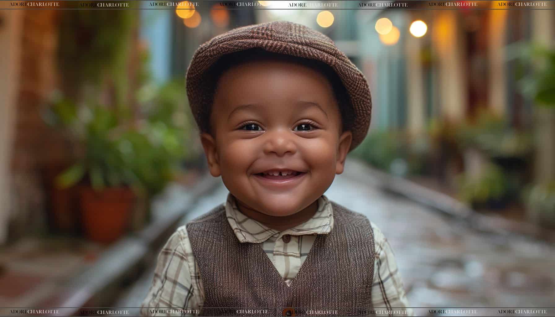 Middle Name for Anthony Image Cute toddler in grandad hat