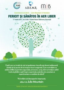 „Fericit și sănătos în aer liber”. Eveniment pentru părinți cu Julie Mountain „Fericit și sănătos în aer liber”. Eveniment pentru părinți cu Julie Mountain