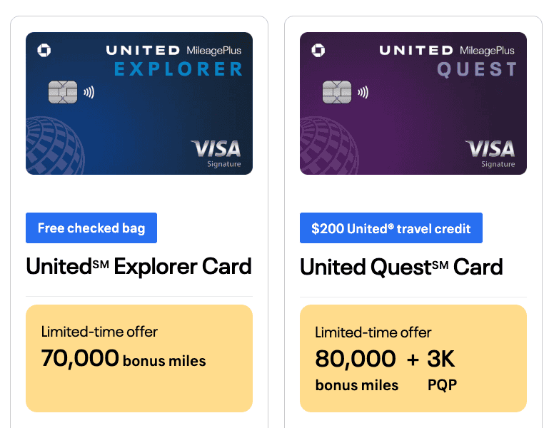 NEW Sign-up Bonus Offers For United Rewards Credit Cards 1 Personal Credit Cards