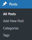 WordPress all posts menu
