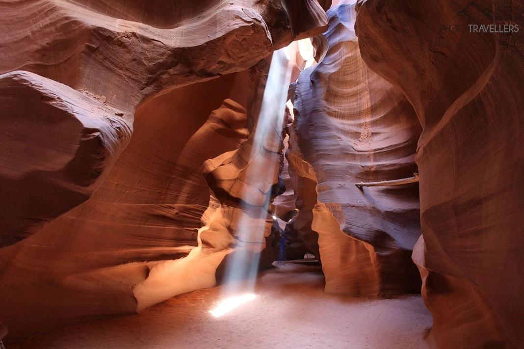 Der Antelope Canyon in Arizona, so wie das Bild aus der Kamera kam