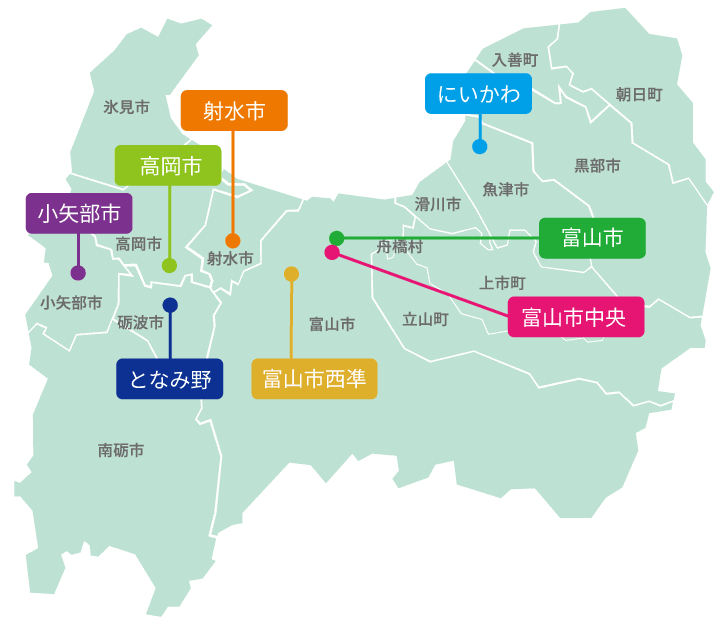 富山県倫理法人会 2 富山県倫理法人会地図