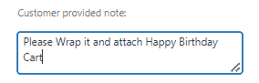 WooCommerce edit customer provided note