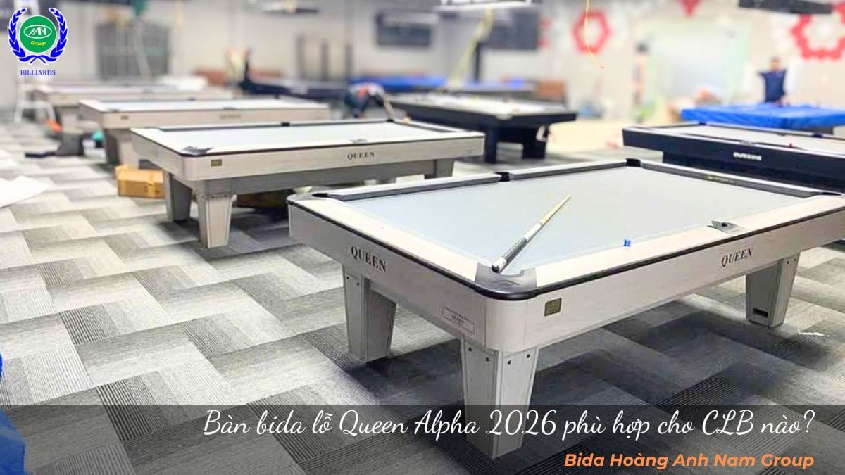 Bàn bida lỗ Queen Alpha 2026 phù hợp cho CLB nào?