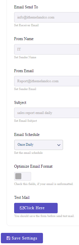 set email sending fields in WooCommerce