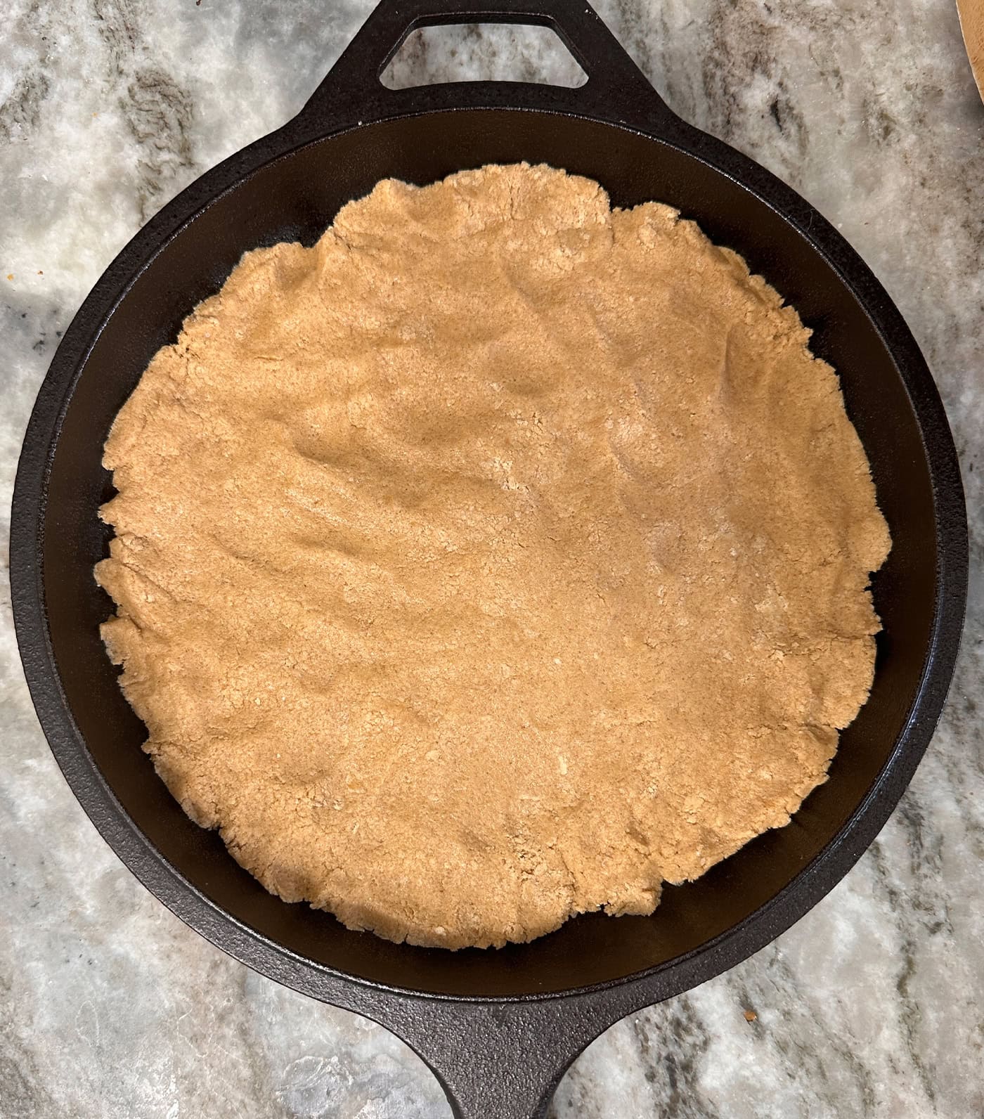 Dough in skillet