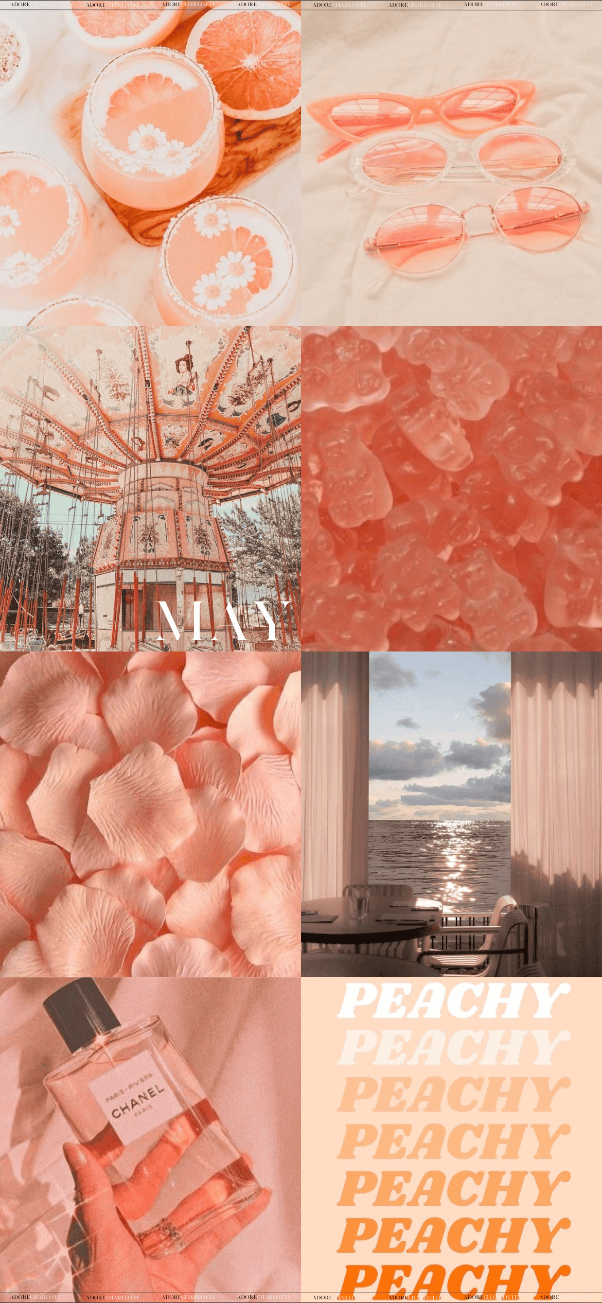 Aesthetic Peach May 2024 Phone Wallpaper