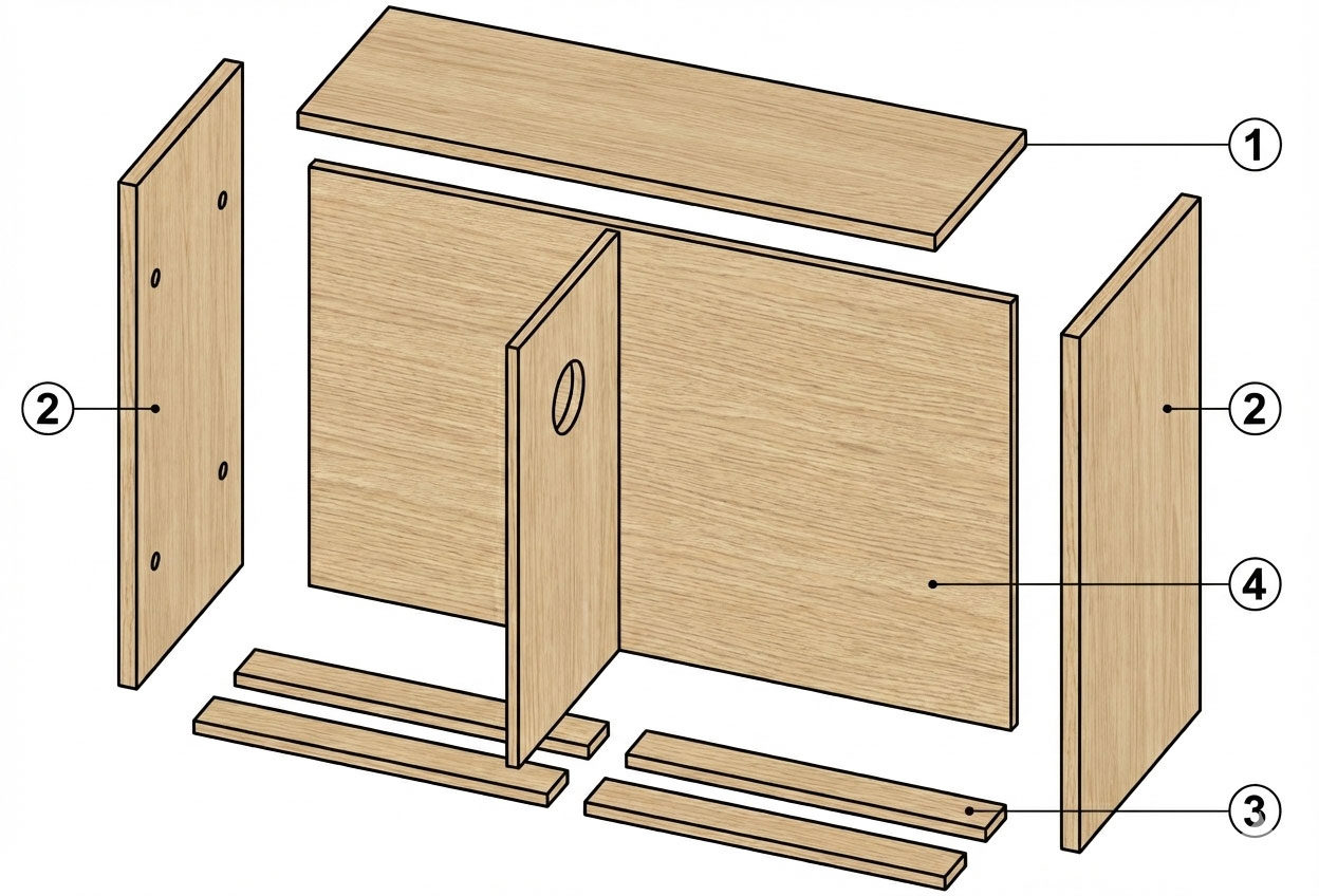 Korpus des Wäschebehälters