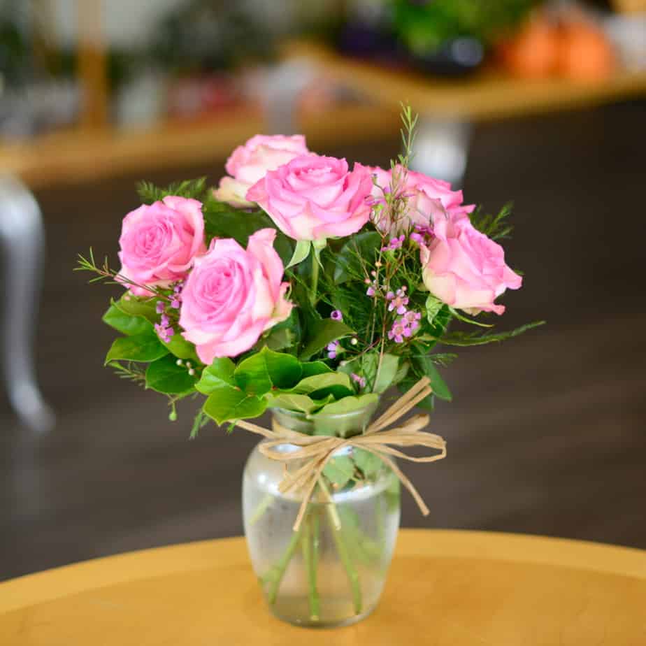 Half Dozen Pink Roses