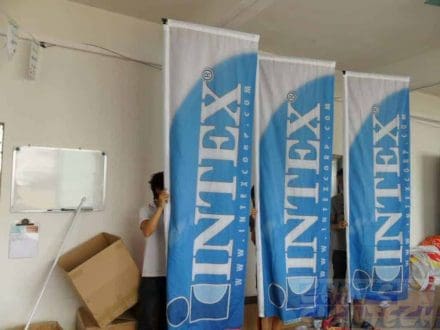 Rectangle flag with white pocket