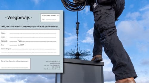 Schoorsteenvegen veegbewijs  Schoorsteenvegen veegbewijs