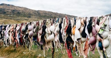 Lots of bras hanging in the sunshine - Choosing Big Bust Bras