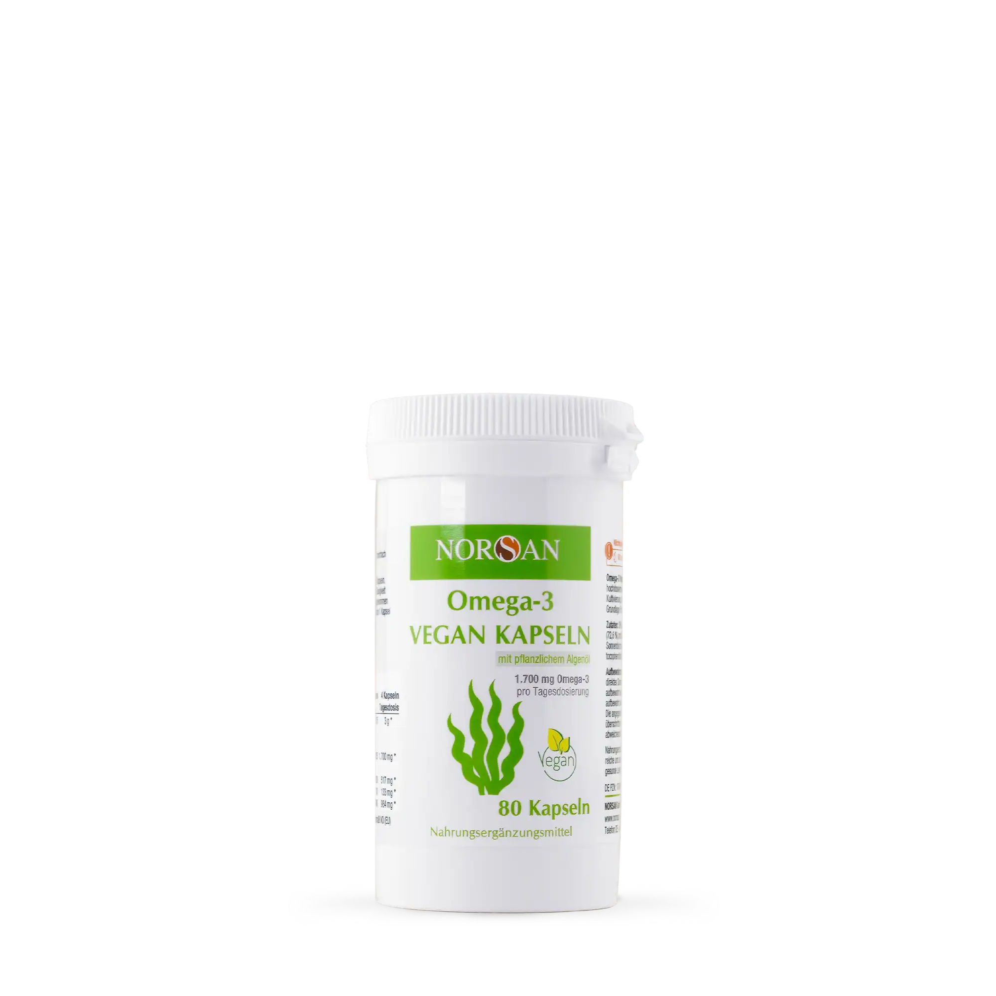 NORSAN Omega-3 Vegan Kapseln Dose mit 80 Kapseln NORSAN Omega-3 Vegan Kapseln Dose mit 80 Kapseln