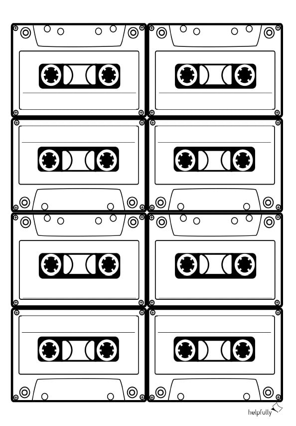 Retro Karten zum Klappen als Tischkärtchen und mehr zum Basteln und Ausdrucken