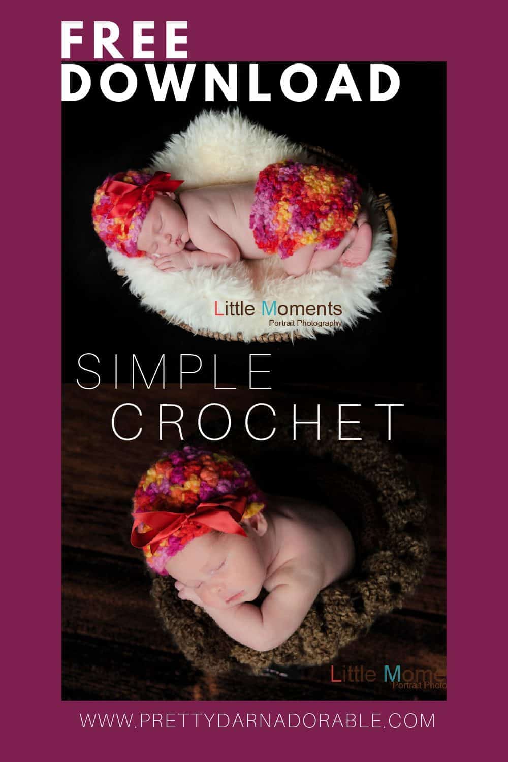 baby wearing crochet hat and diaper cover