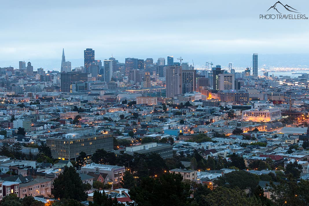 Der Blick von Twin Peaks auf San Francisco
