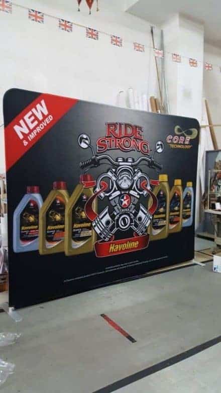 3 x 2.25m Tension Fabric display - Havoline