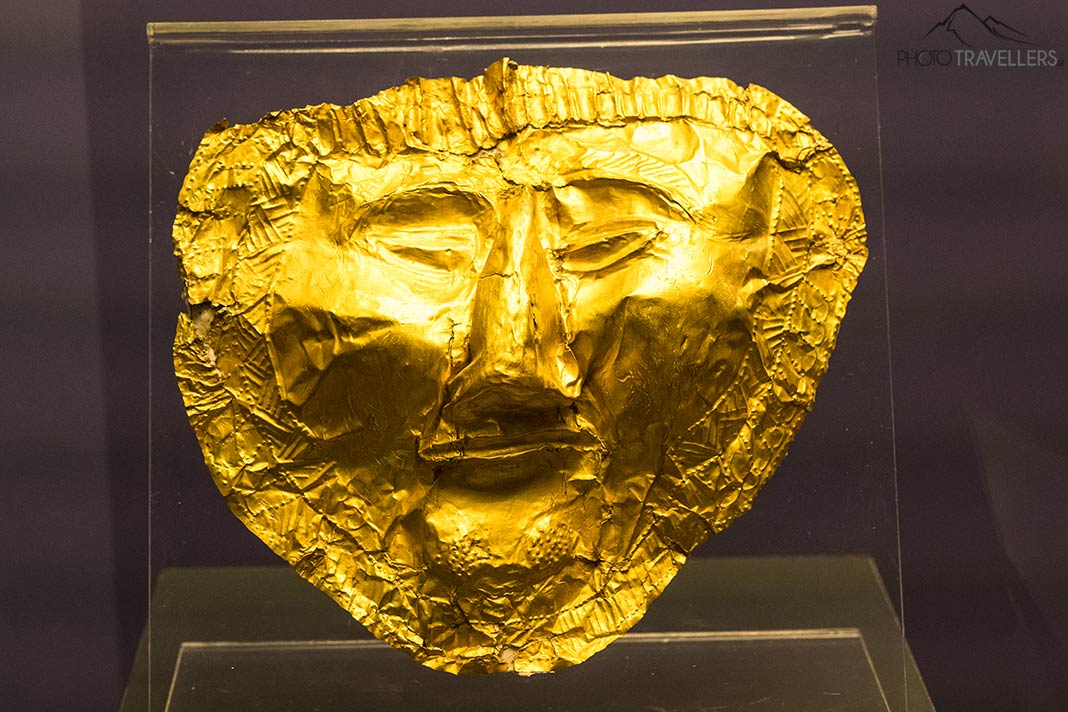 Eine Goldmaske im Nationalen Archäologischen Museum in Sofia