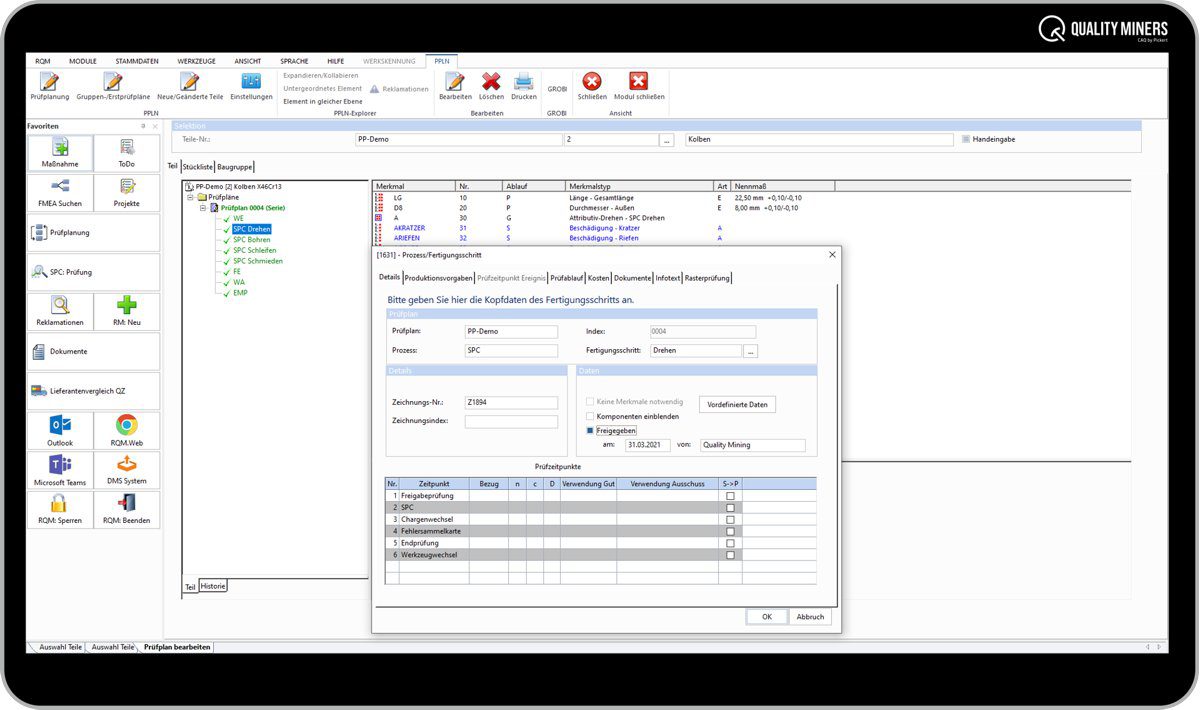 caq-control-plan Produktionslenkungsplan