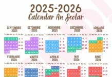 Calendarul Anului Scolar 2025-2026: Format Printabil pe Județe Calendar an scolar 2025-2026 pe judete