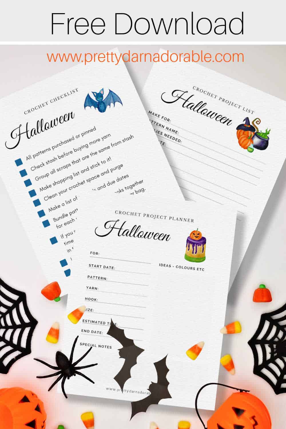 free halloween crochet planners