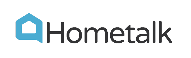 Hometalk logo featuring a blue house icon followed by the word 'Hometalk' in black, modern font on a white background—perfect inspiration while discovering how to use Javy Coffee for Spring Coffee Drinks.
